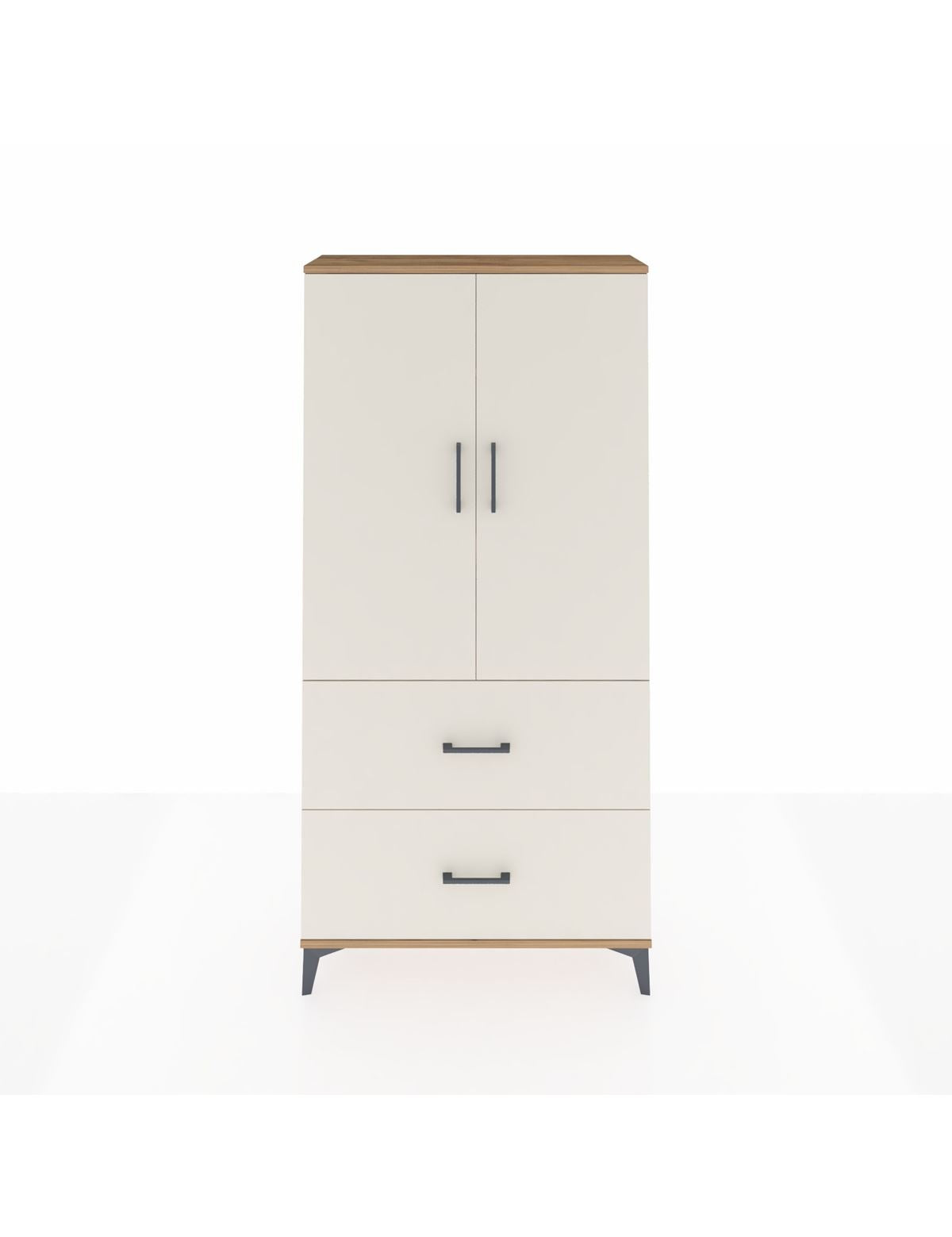 Arges Dolap 3 Raflı 2 Çekmeceli 2 Kapaklı 88x30x182 Çam-Aytaşı