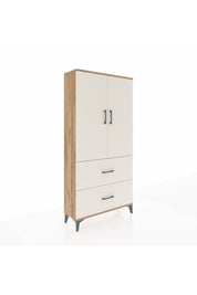 Arges Dolap 3 Raflı 2 Çekmeceli 2 Kapaklı 88x30x182 Çam-Aytaşı