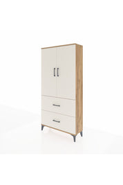 Arges Dolap 3 Raflı 2 Çekmeceli 2 Kapaklı 88x30x182 Çam-Aytaşı