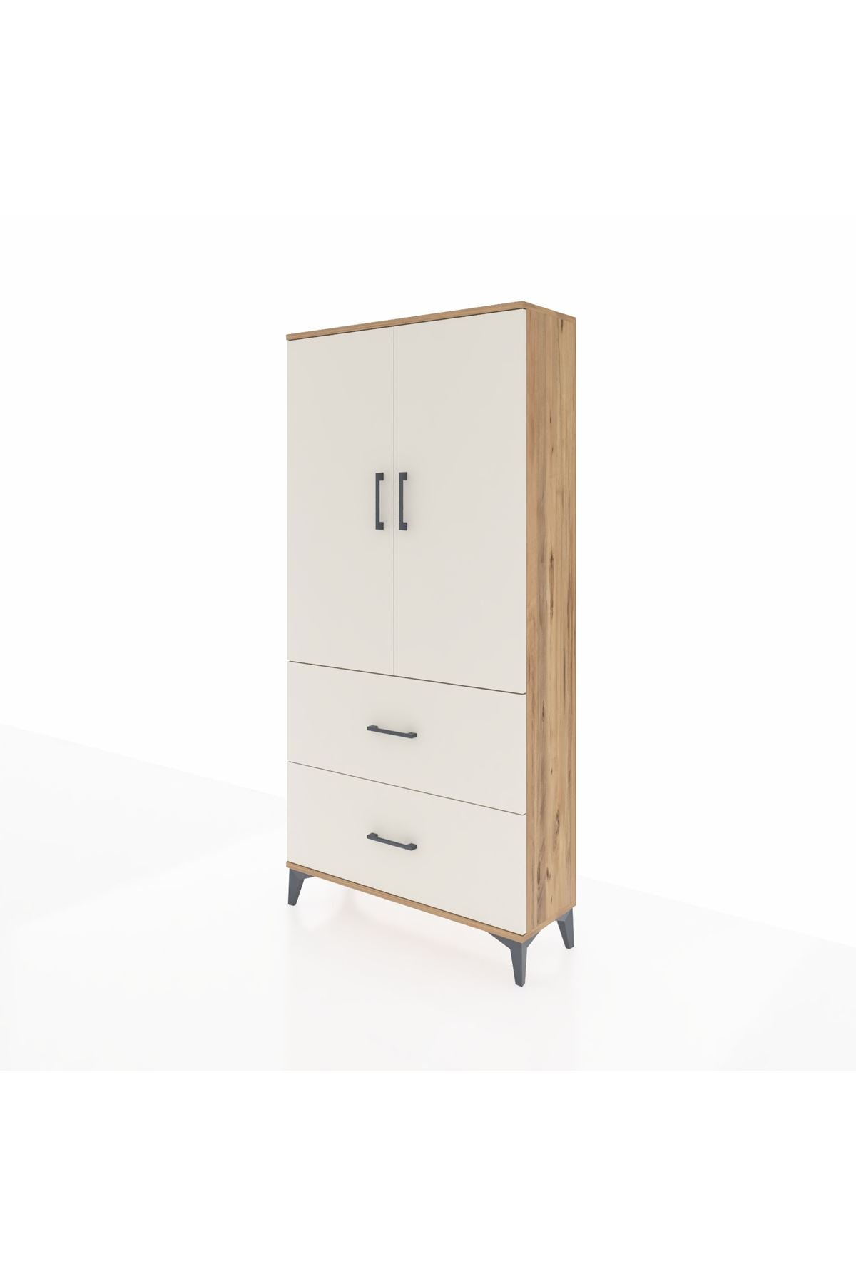 Arges Dolap 3 Raflı 2 Çekmeceli 2 Kapaklı 88x30x182 - S24M021V7A
