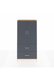 Arges Dolap 3 Raflı 2 Çekmeceli 2 Kapaklı 88x30x182 Çam-Antrasit