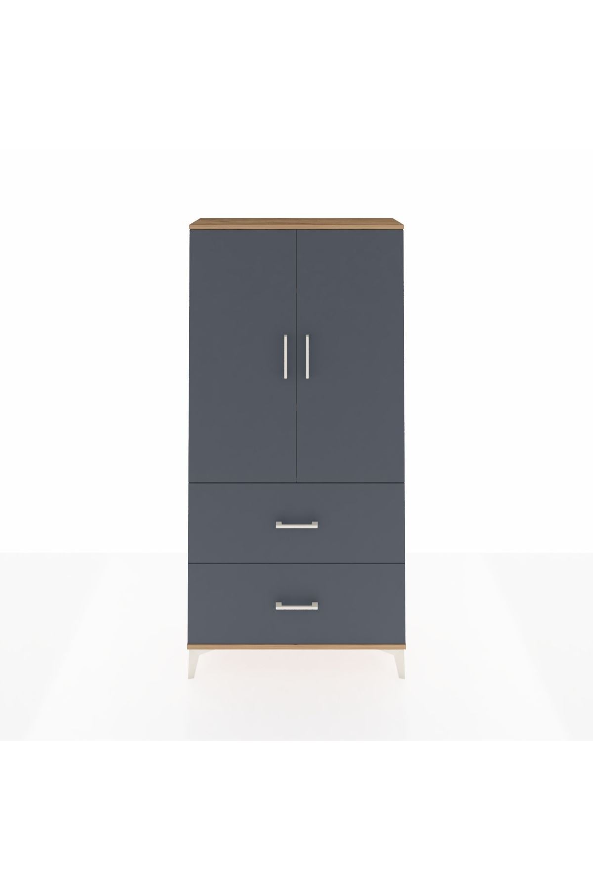 Arges Dolap 3 Raflı 2 Çekmeceli 2 Kapaklı 88x30x182 - S24M021V8A