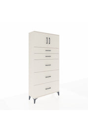 Arges Dolap Tek Raflı 5 Çekmeceli 2 Kapaklı 88x30x182 Aytaşı-Aytaşı