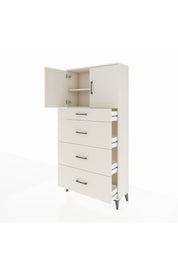 Arges Dolap 2 Raflı 4 Çekmeceli 2 Kapaklı 88x30x182 Aytaşı-Aytaşı