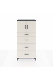 Arges Dolap 2 Raflı 4 Çekmeceli 2 Kapaklı 88x30x182 Antrasit-Aytaşı