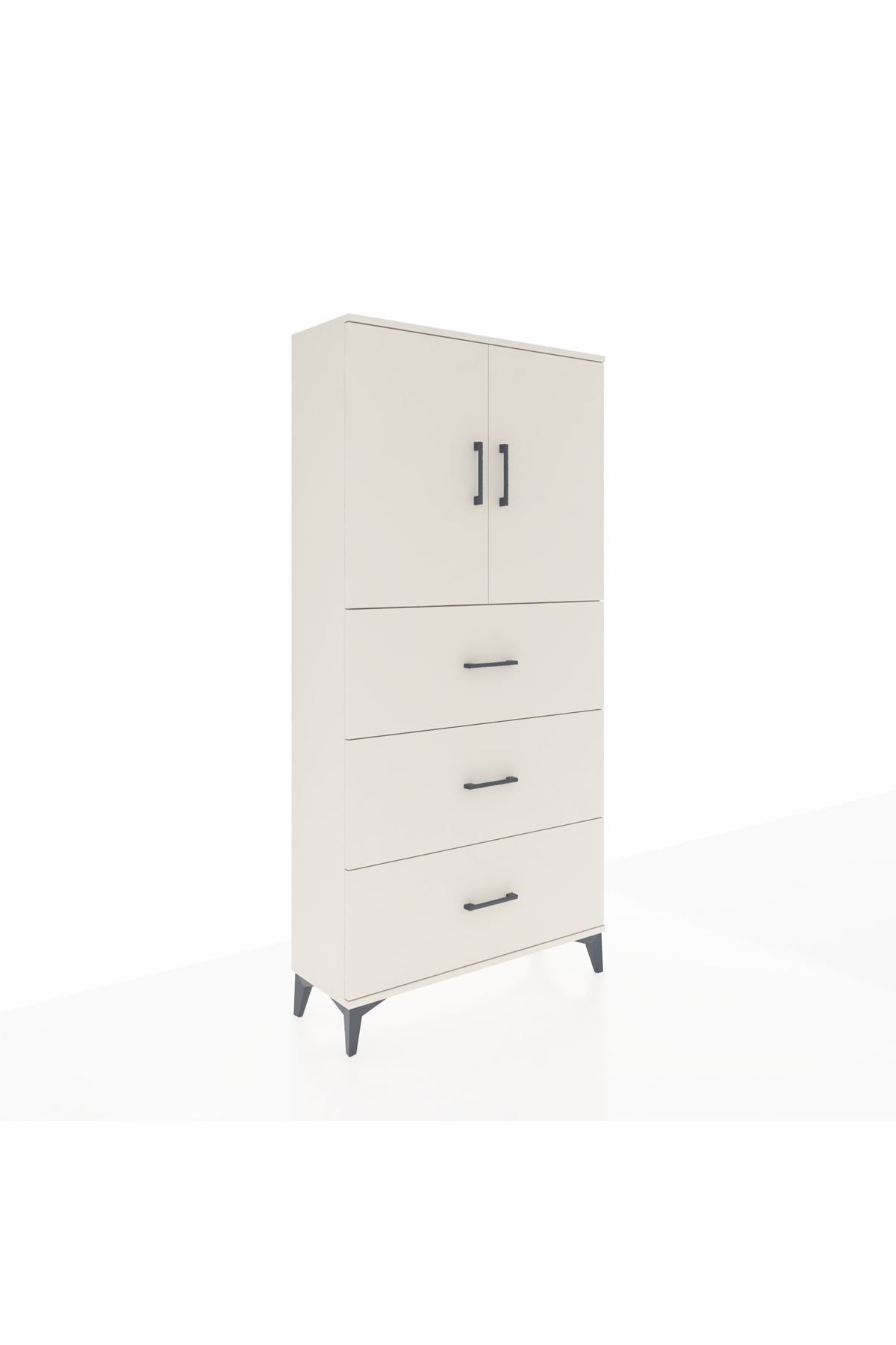 Arges Dolap 2 Raflı 3 Çekmeceli 2 Kapaklı 88x30x182 Aytaşı-Aytaşı