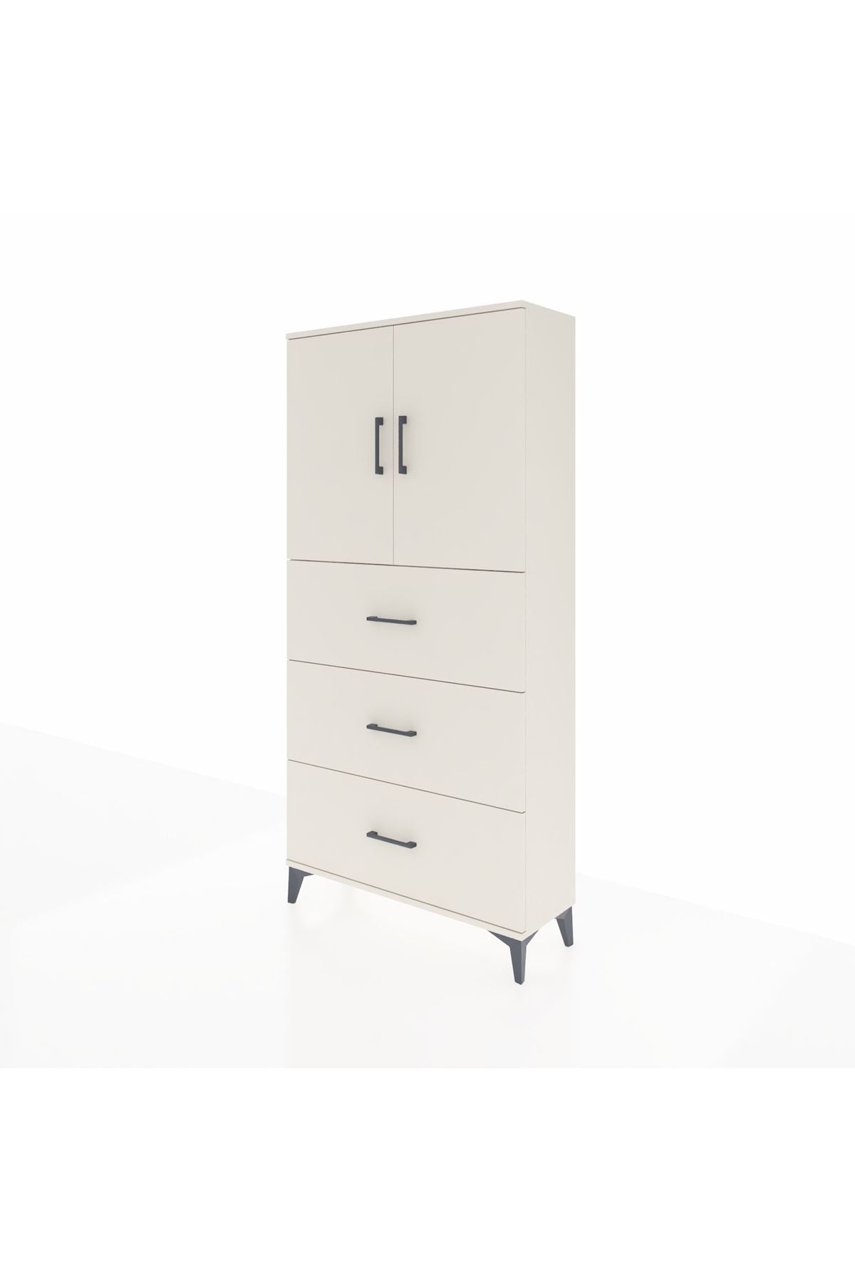 Arges Dolap 2 Raflı 3 Çekmeceli 2 Kapaklı 88x30x182 Aytaşı-Aytaşı