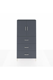 Arges Dolap 2 Raflı 3 Çekmeceli 2 Kapaklı 88x30x182 Antrasit-Antrasit