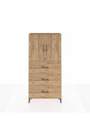 Arges Dolap 2 Raflı 3 Çekmeceli 2 Kapaklı 88x30x182 Çam-Çam