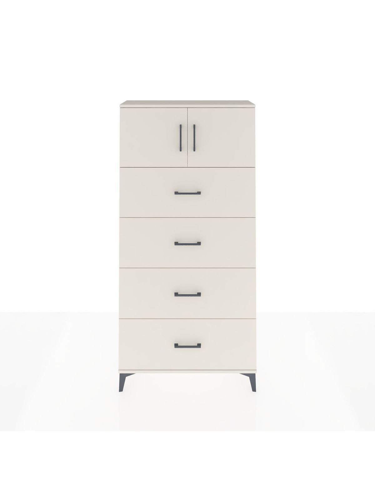 Arges Dolap Tek Raflı 4 Çekmeceli 2 Kapaklı 88x30x182 Aytaşı-Aytaşı