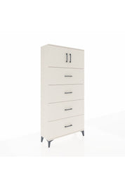 Arges Dolap Tek Raflı 4 Çekmeceli 2 Kapaklı 88x30x182 Aytaşı-Aytaşı