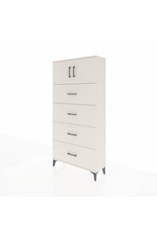 Arges Dolap Tek Raflı 4 Çekmeceli 2 Kapaklı 88x30x182 Aytaşı-Aytaşı