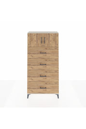 Arges Dolap Tek Raflı 4 Çekmeceli 2 Kapaklı 88x30x182 Aytaşı-Çam