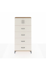 Arges Dolap Tek Raflı 4 Çekmeceli 2 Kapaklı 88x30x182 Çam-Aytaşı