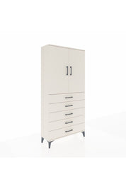 Arges Dolap Tek Raflı 5 Çekmeceli Tek Askılı 88x30x182 Aytaşı-Aytaşı