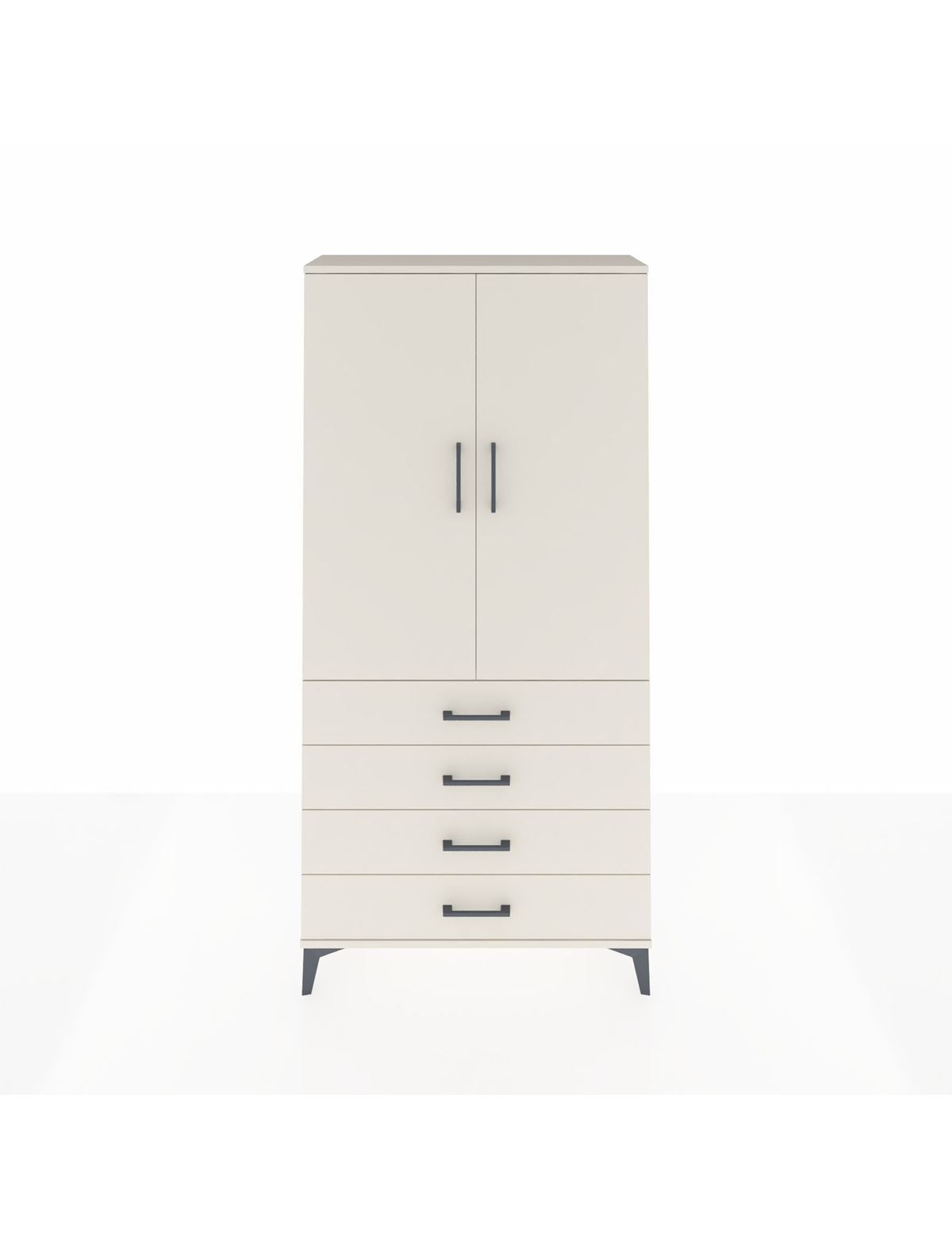 Arges Dolap Tek Raflı 4 Çekmeceli Tek Askılı 88x30x182 Aytaşı-Aytaşı