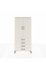 Arges Dolap Tek Raflı 4 Çekmeceli Tek Askılı 88x30x182 Aytaşı-Aytaşı