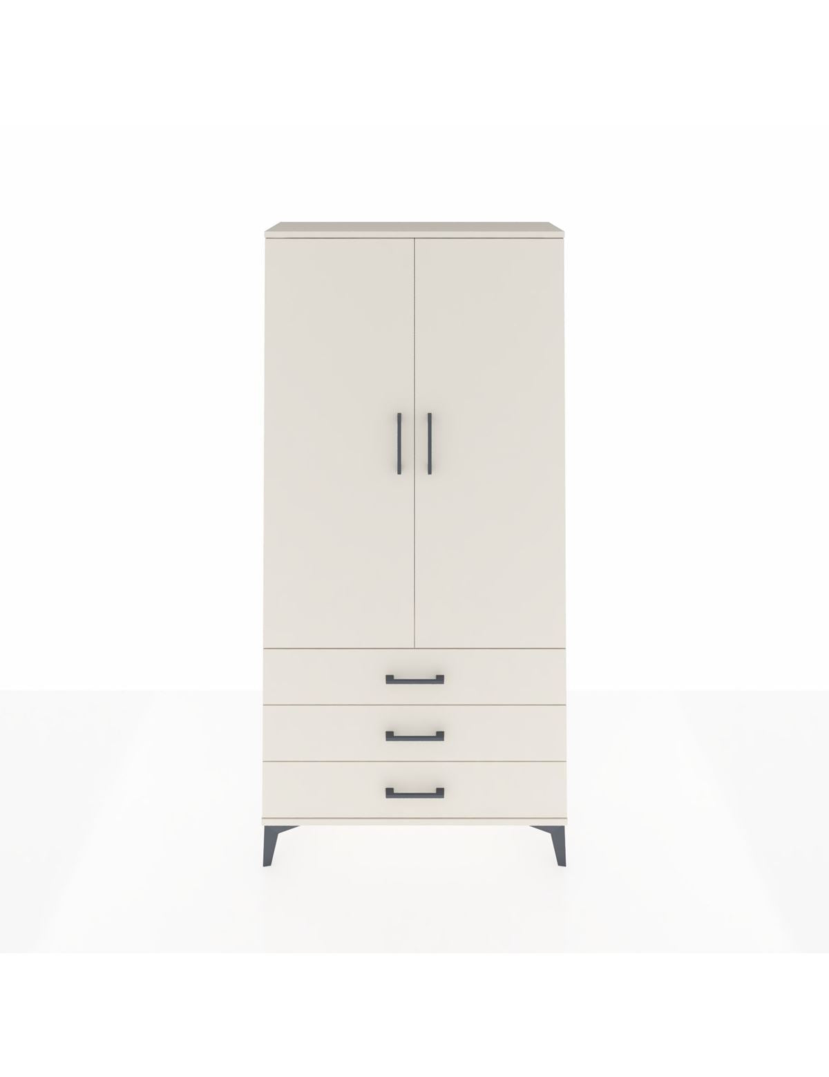 Arges Dolap Tek Raflı 3 Çekmeceli Tek Askılı 88x30x182 Aytaşı-Aytaşı