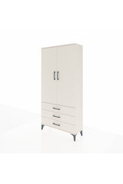 Arges Dolap Tek Raflı 3 Çekmeceli Tek Askılı 88x30x182 Aytaşı-Aytaşı