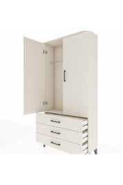 Arges Dolap Tek Raflı 3 Çekmeceli Tek Askılı 88x30x182 Aytaşı-Aytaşı