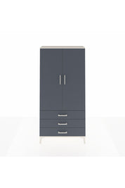 Arges Dolap Tek Raflı 3 Çekmeceli Tek Askılı 88x30x182 Aytaşı-Antrasit