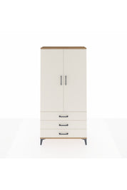 Arges Dolap Tek Raflı 3 Çekmeceli Tek Askılı 88x30x182 Çam-Aytaşı