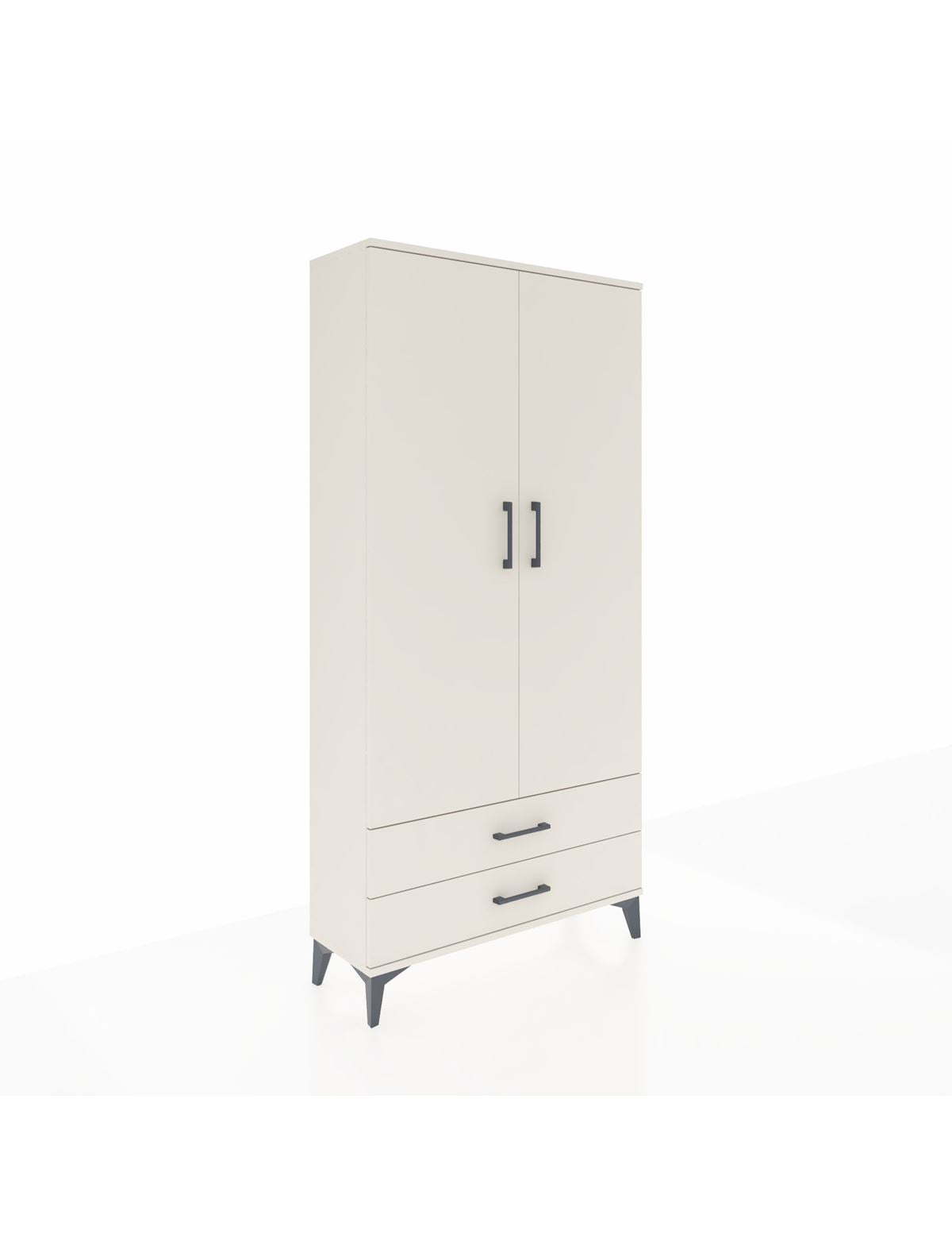 Arges Dolap Tek Raflı 2 Çekmeceli Tek Askılı 88x30x182 Aytaşı-Aytaşı