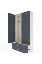 Arges Dolap Tek Raflı 2 Çekmeceli Tek Askılı 88x30x182 Aytaşı-Antrasit