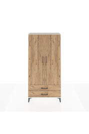 Arges Dolap Tek Raflı 2 Çekmeceli Tek Askılı 88x30x182 Aytaşı-Çam