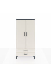 Arges Dolap Tek Raflı 2 Çekmeceli Tek Askılı 88x30x182 Antrasit-Aytaşı