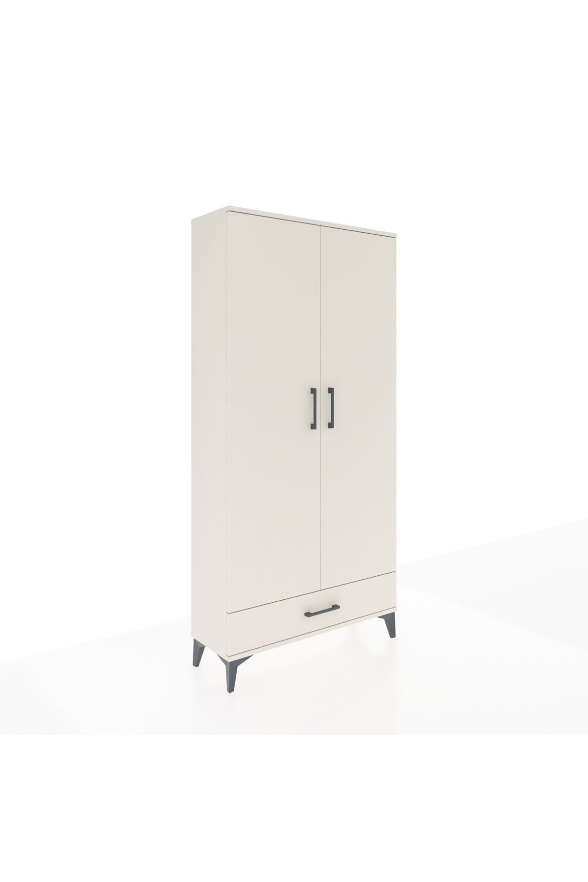 Arges Dolap Tek Raflı Tek Çekmeceli Tek Askılı 88x30x182 Aytaşı-Aytaşı