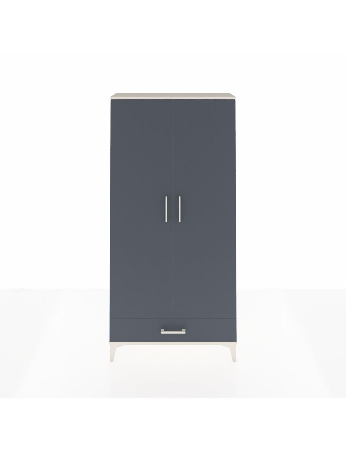 Arges Dolap Tek Raflı Tek Çekmeceli Tek Askılı 88x30x182 Aytaşı-Antrasit