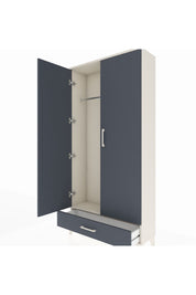 Arges Dolap Tek Raflı Tek Çekmeceli Tek Askılı 88x30x182 Aytaşı-Antrasit