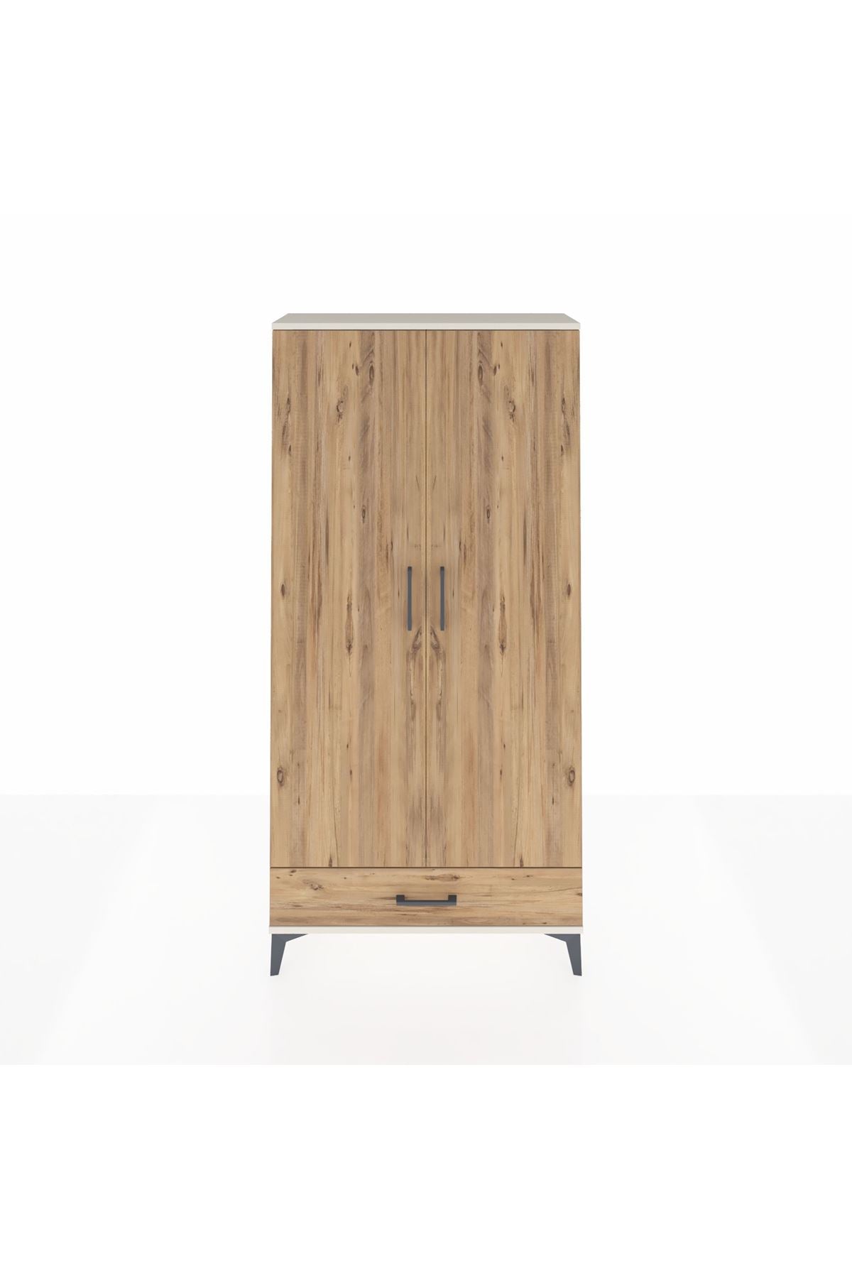 Arges Dolap Tek Raflı Tek Çekmeceli Tek Askılı 88x30x182 Aytaşı-Çam