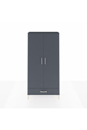 Arges Dolap Tek Raflı Tek Çekmeceli Tek Askılı 88x30x182 Antrasit-Antrasit