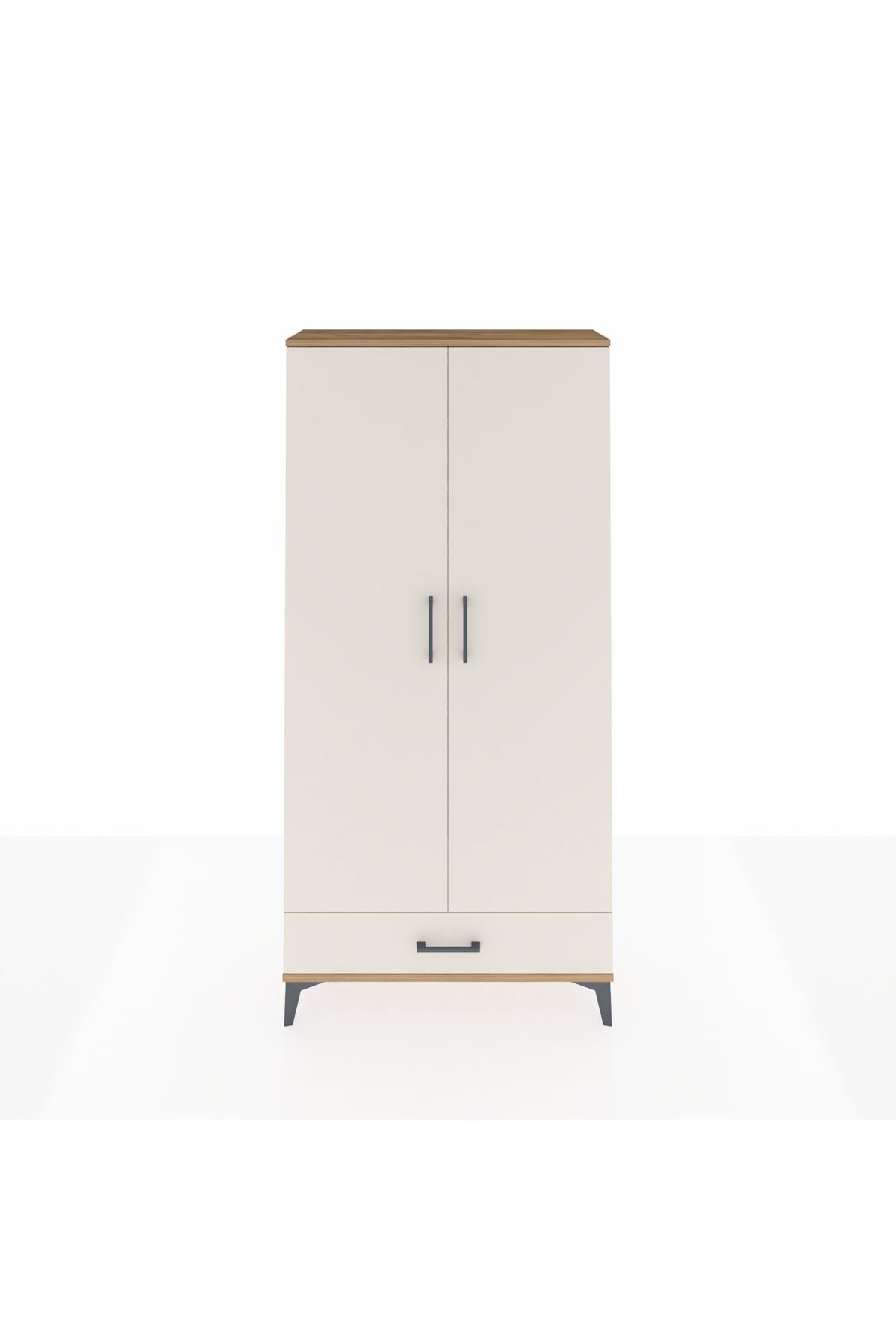 Arges Dolap Tek Raflı Tek Çekmeceli Tek Askılı 88x30x182 Çam-Aytaşı