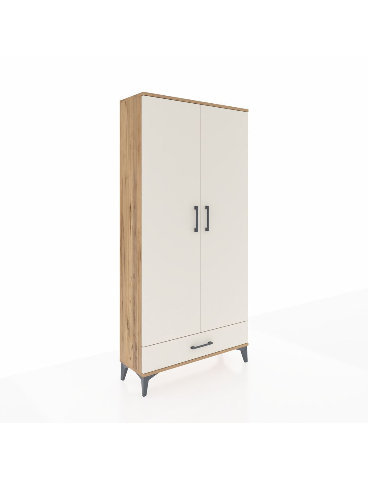 Arges Dolap Tek Raflı Tek Çekmeceli Tek Askılı 88x30x182 Çam-Aytaşı