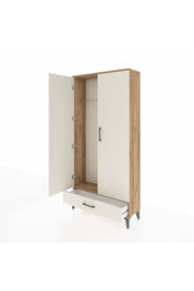 Arges Dolap Tek Raflı Tek Çekmeceli Tek Askılı 88x30x182 Çam-Aytaşı