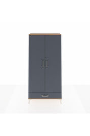 Arges Dolap Tek Raflı Tek Çekmeceli Tek Askılı 88x30x182 Çam-Antrasit