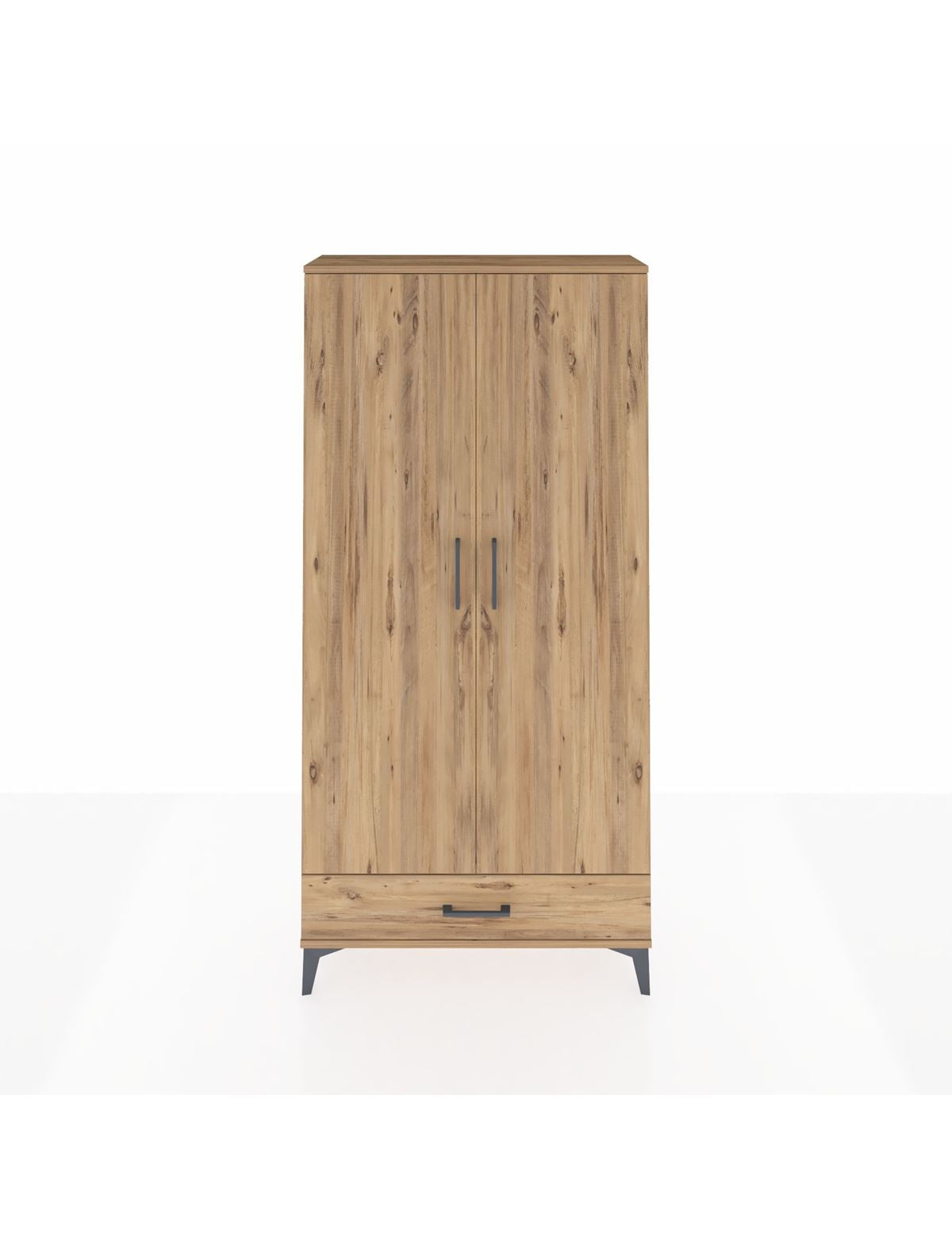 Arges Dolap Tek Raflı Tek Çekmeceli Tek Askılı 88x30x182 Çam-Çam