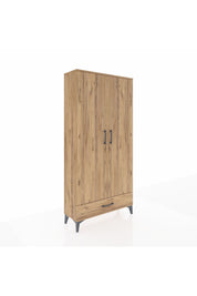 Arges Dolap Tek Raflı Tek Çekmeceli Tek Askılı 88x30x182 Çam-Çam