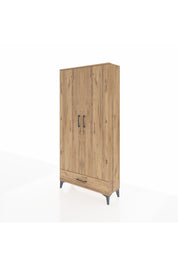 Arges Dolap Tek Raflı Tek Çekmeceli Tek Askılı 88x30x182 Çam-Çam