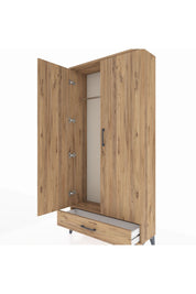 Arges Dolap Tek Raflı Tek Çekmeceli Tek Askılı 88x30x182 Çam-Çam