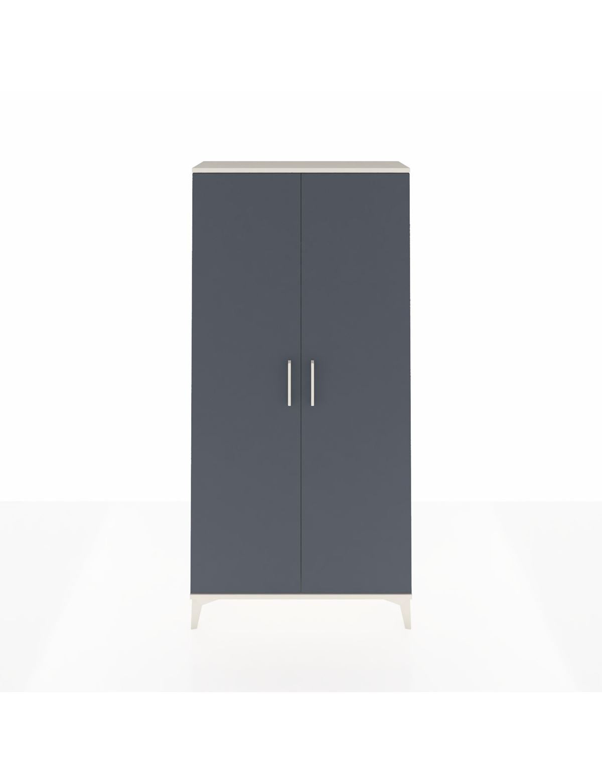 Arges Dolap 2 Kapaklı Tek Askılı 88x30x182 Aytaşı-Antrasit