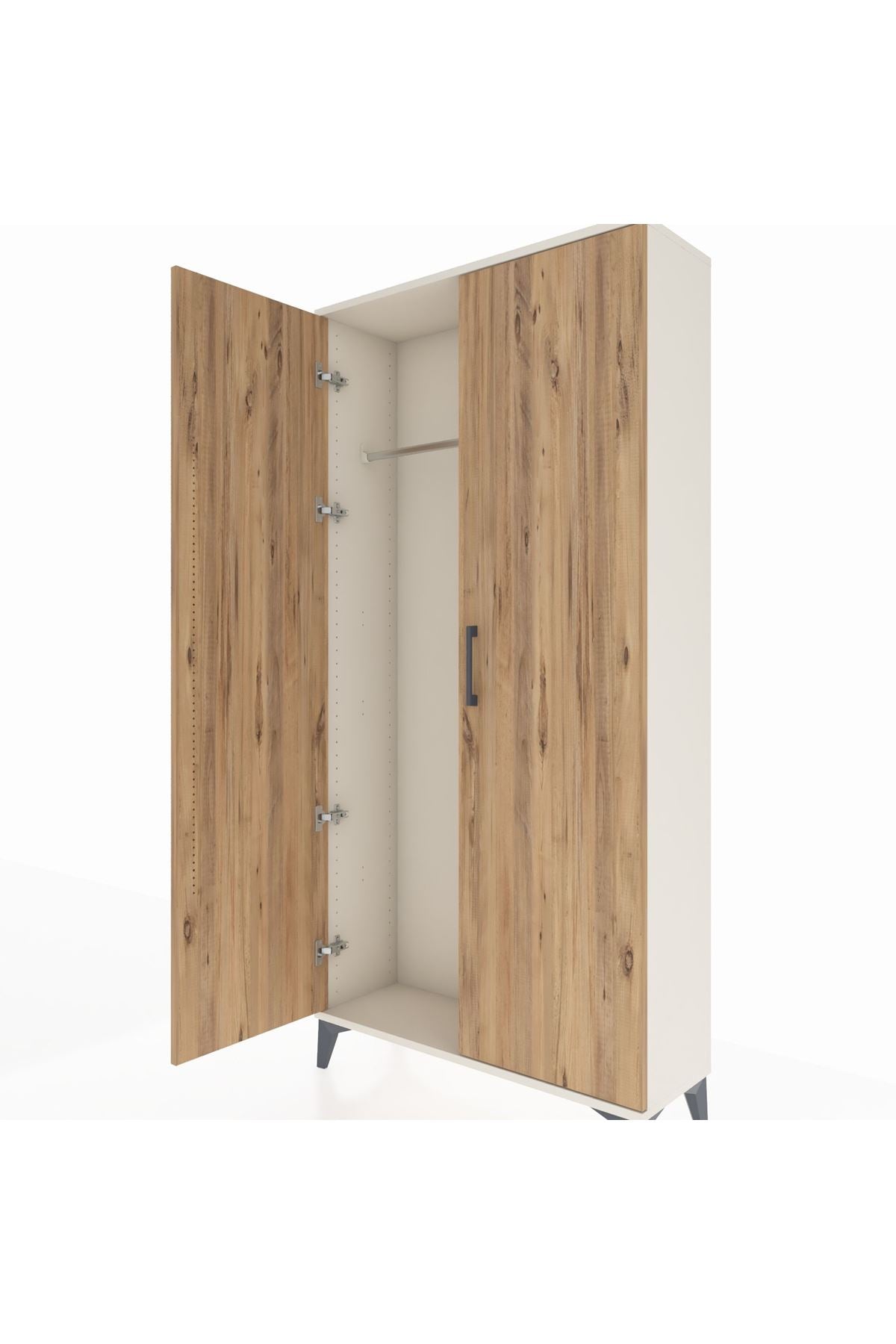 Arges Dolap 2 Kapaklı Tek Askılı 88x30x182 Aytaşı-Çam
