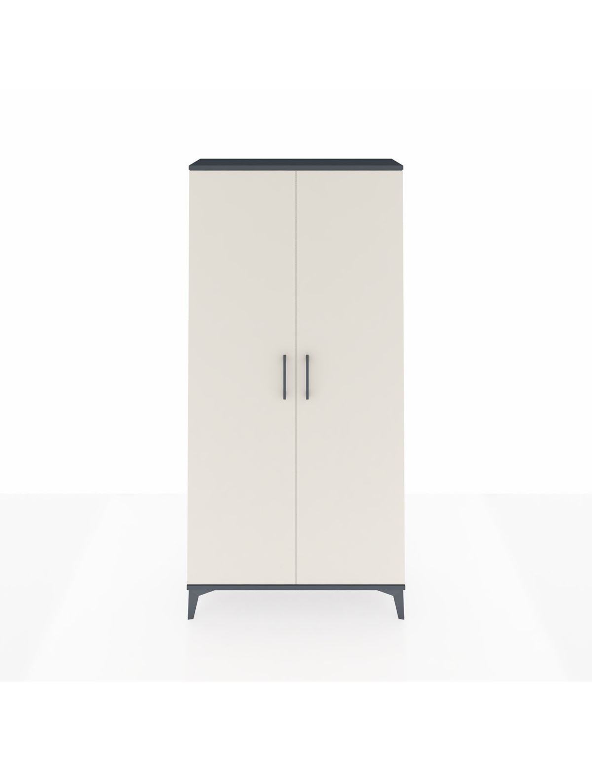 Arges Dolap 2 Kapaklı Tek Askılı 88x30x182 Antrasit-Aytaşı