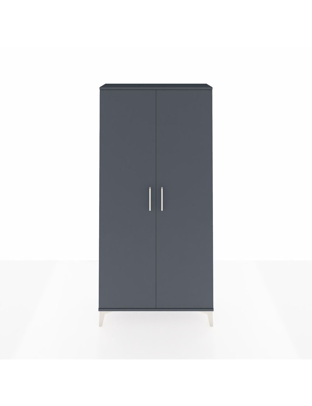 Arges Dolap 2 Kapaklı Tek Askılı 88x30x182 Antrasit-Antrasit