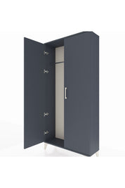Arges Dolap 2 Kapaklı Tek Askılı 88x30x182 Antrasit-Antrasit