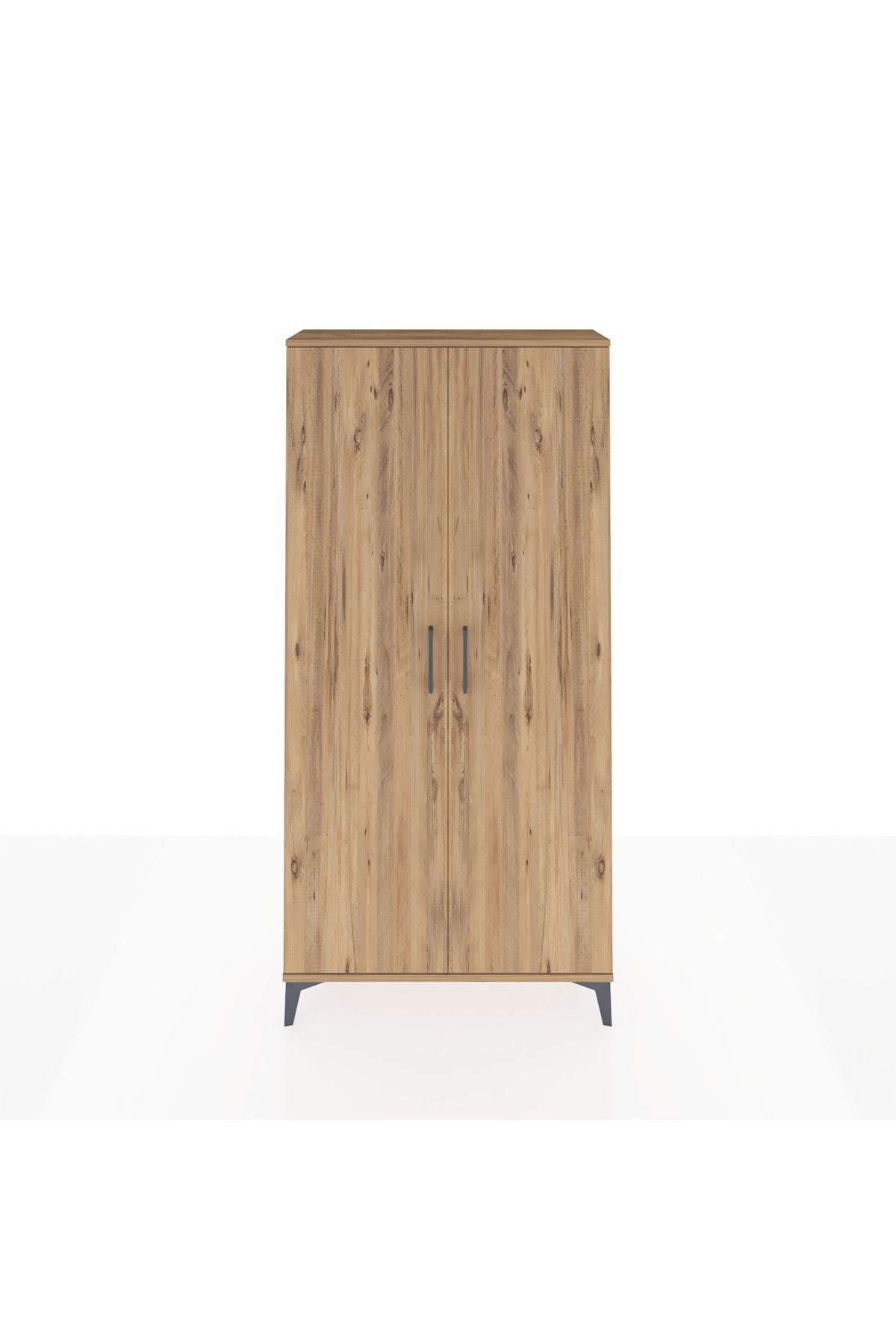 Arges Dolap 2 Kapaklı Tek Askılı 88x30x182 Çam-Çam