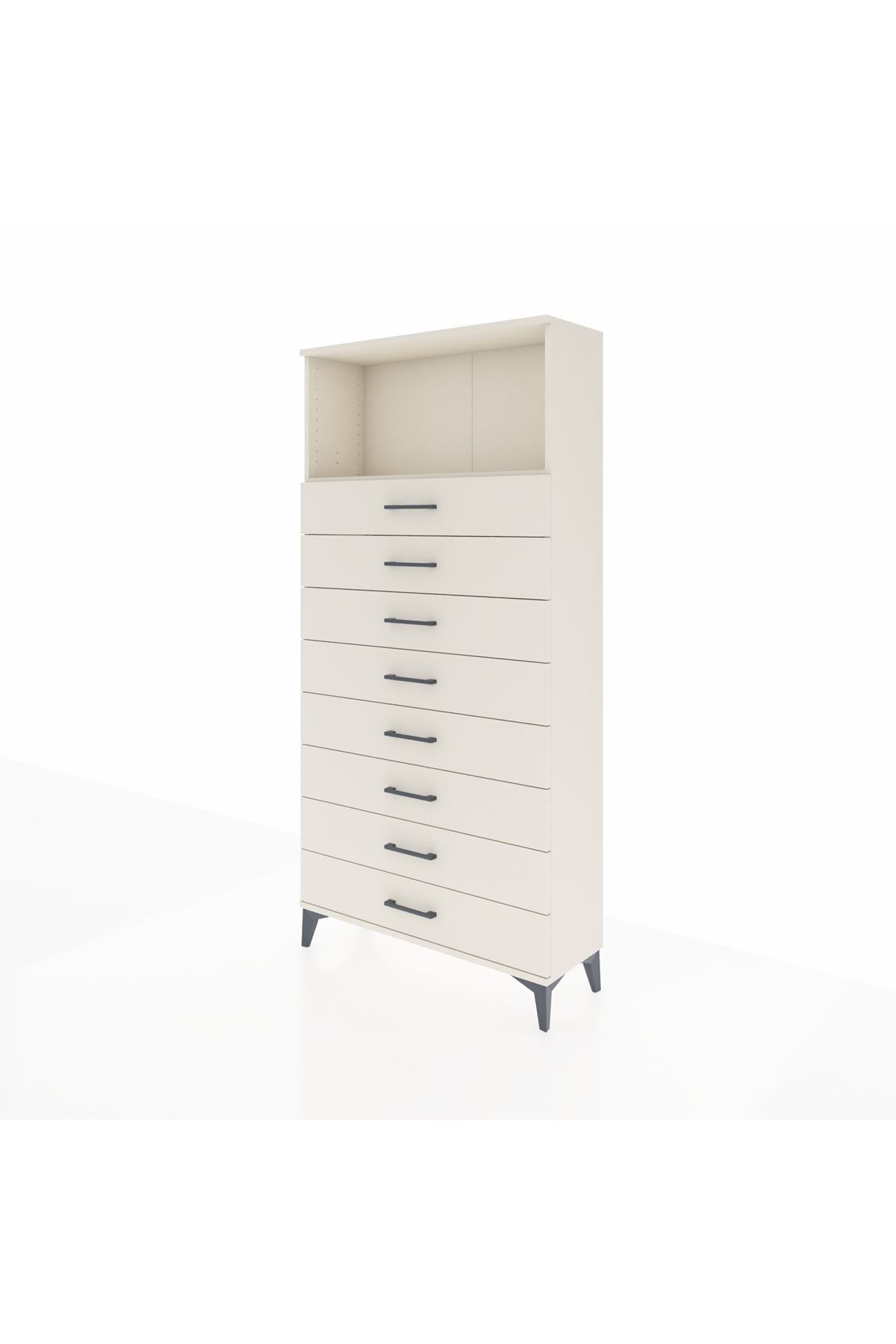 Arges Dolap Tek Raflı 8 Çekmeceli 88x30x182 Aytaşı-Aytaşı